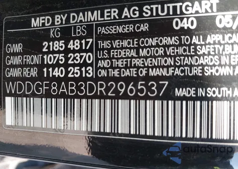 2013 Mercedes-Benz C 300 Sport 4Matic из США, поврежденный, VIN WDDGF8AB3DR296537